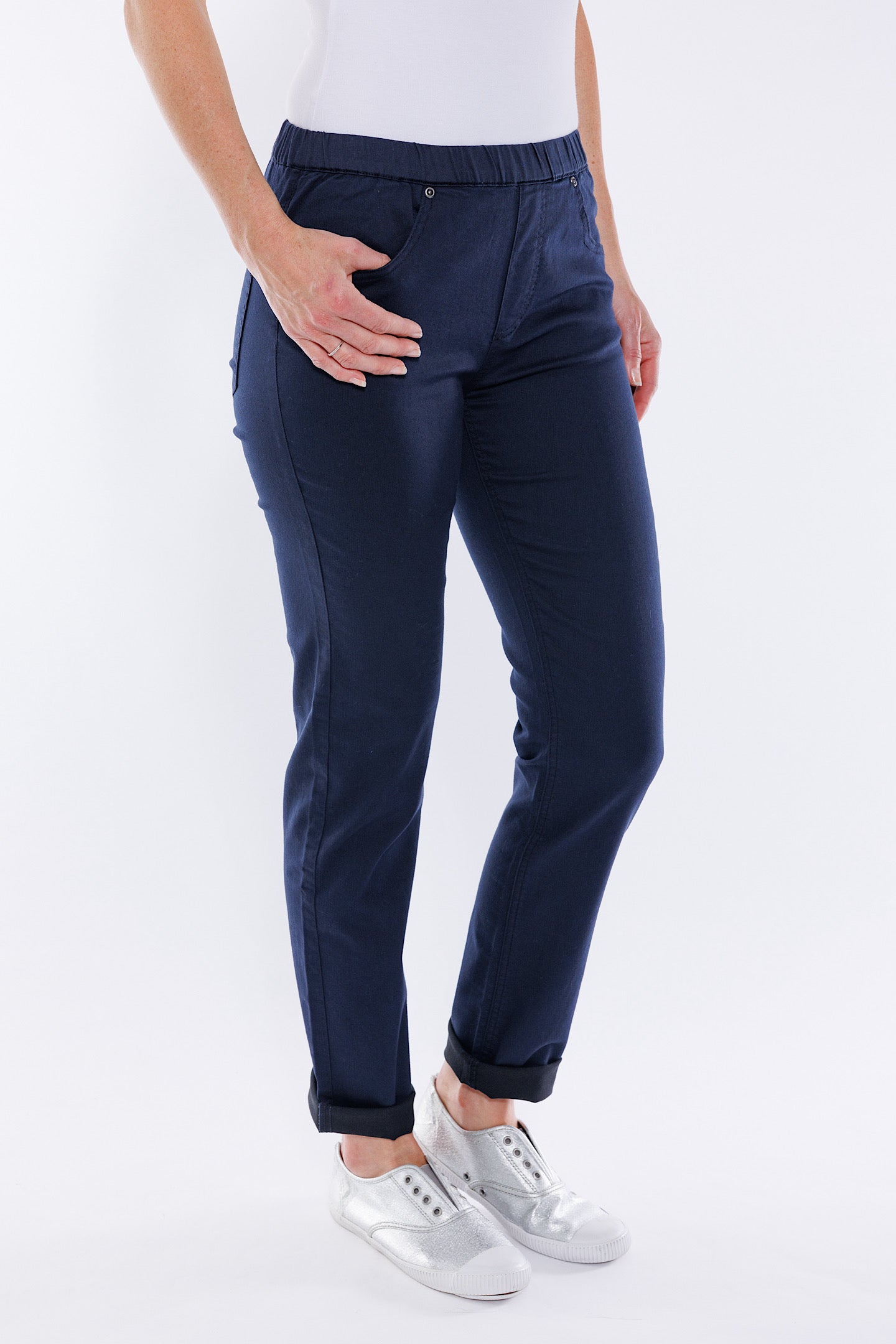 Cafe Latte Navy  Pant CLW556