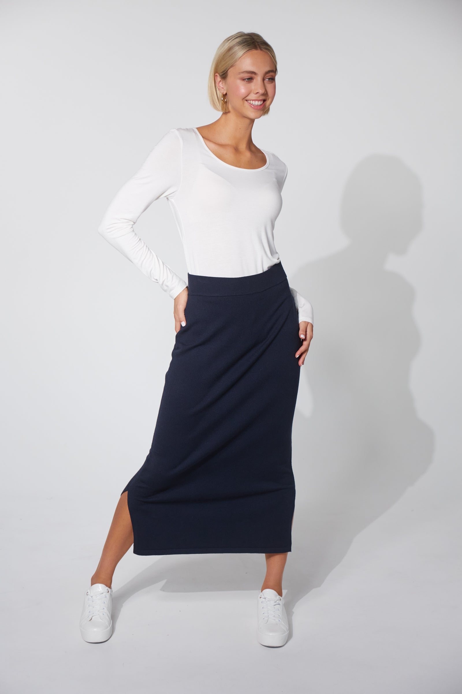 Haven Nikolai Knit Skirt Midnight