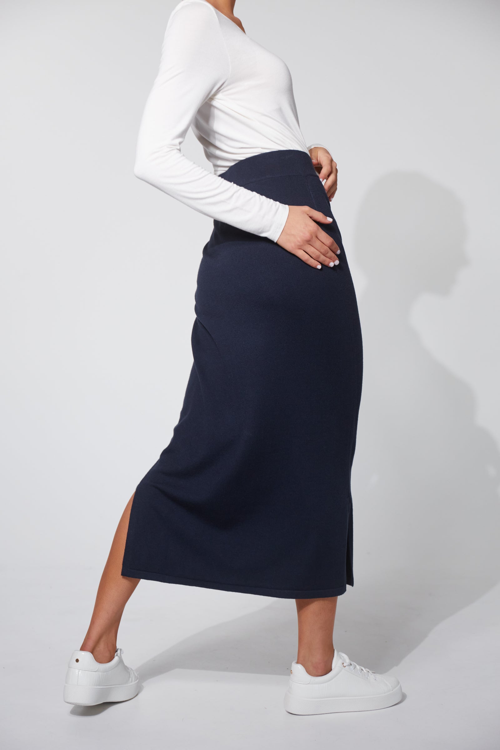 Haven Nikolai Knit Skirt Midnight