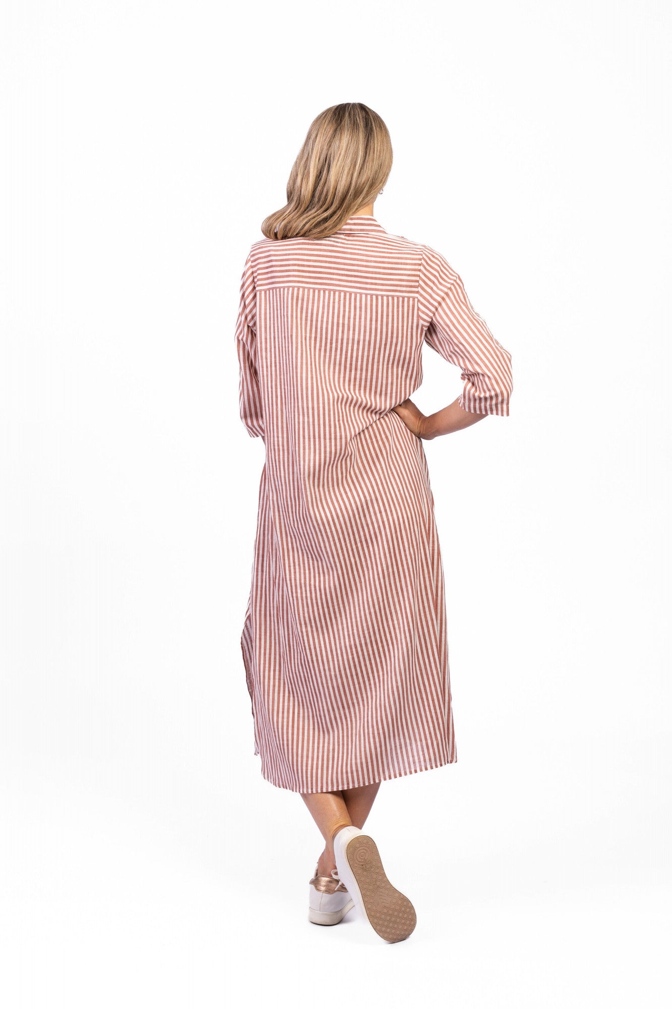 One Summer Sofia Mocha Stripe