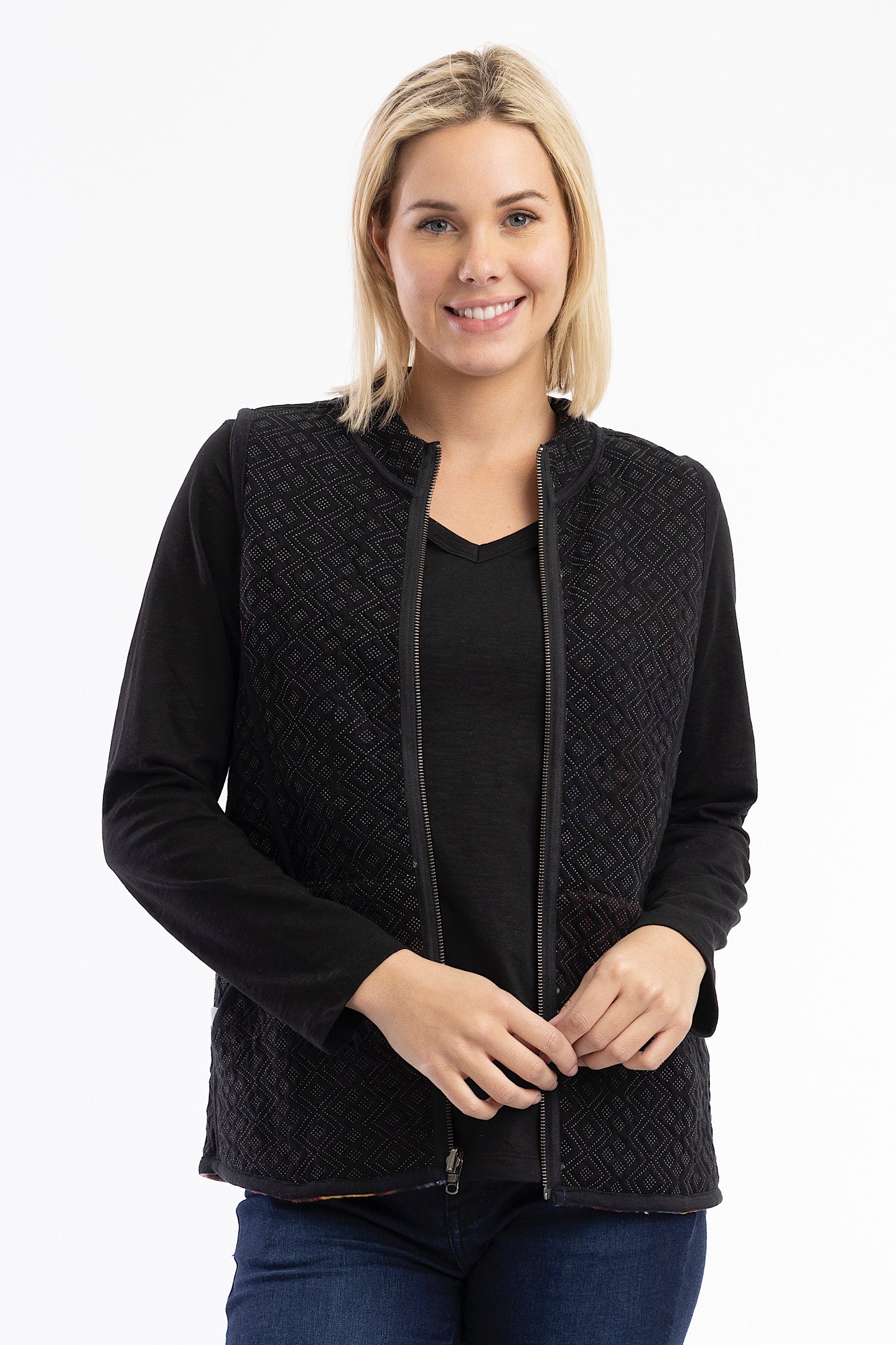 Orientique Vest Zip Houses 23016