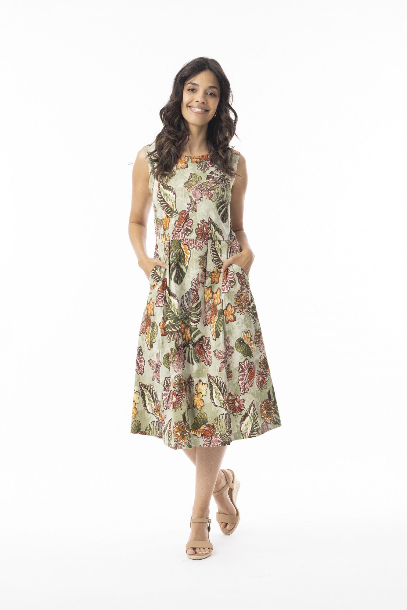 Orientique Lima Olive Pleated 20110