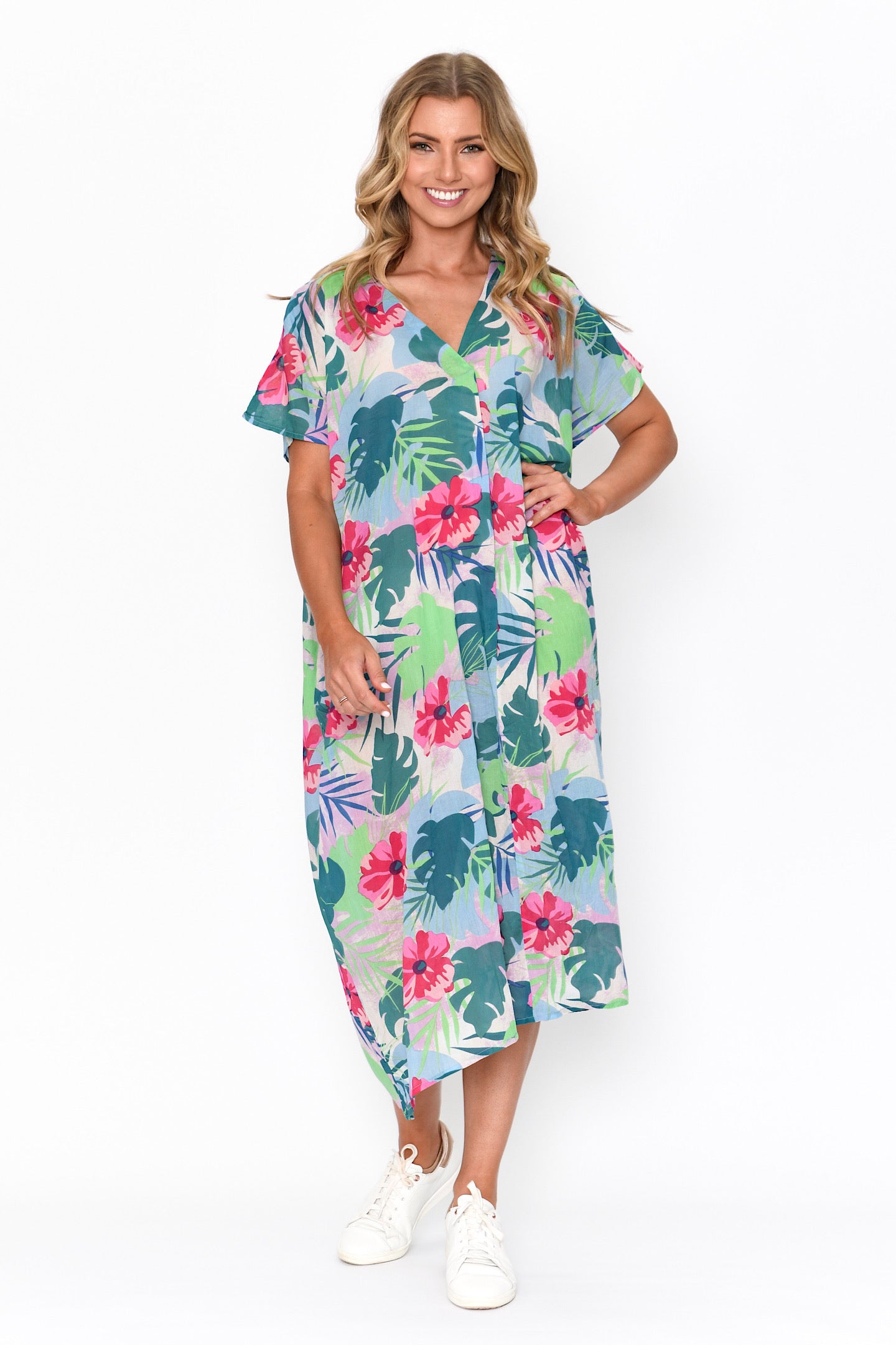 One Summer Frankie Kaftan Print 4 DW112G