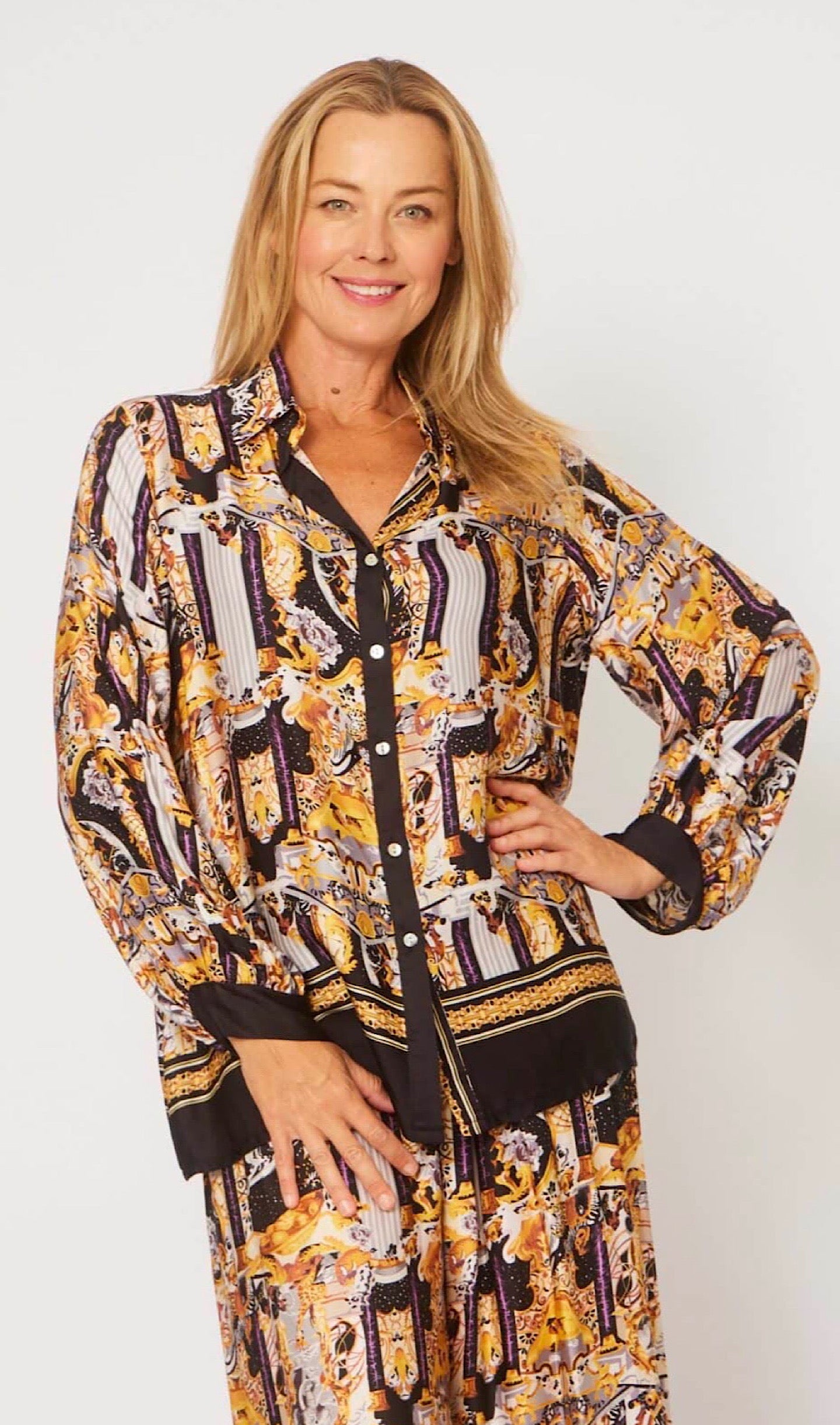 La Strada Black Gold Shirt LS25-3-310