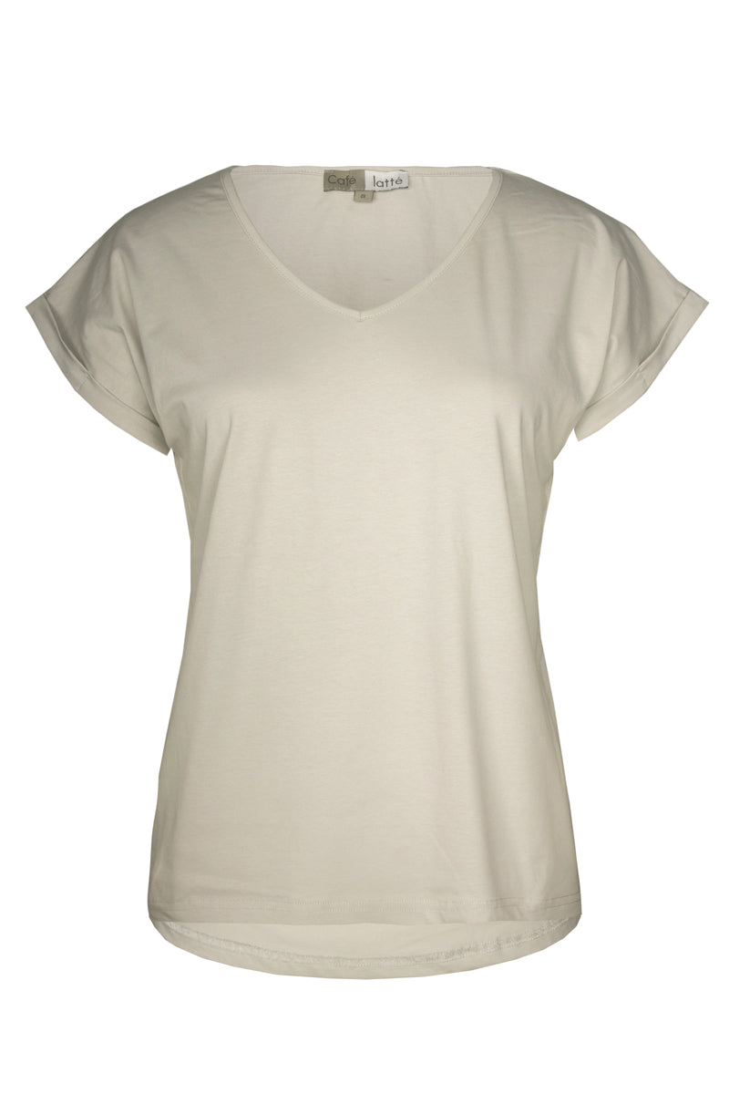 Cafe Latte V Neck Putty CLM476