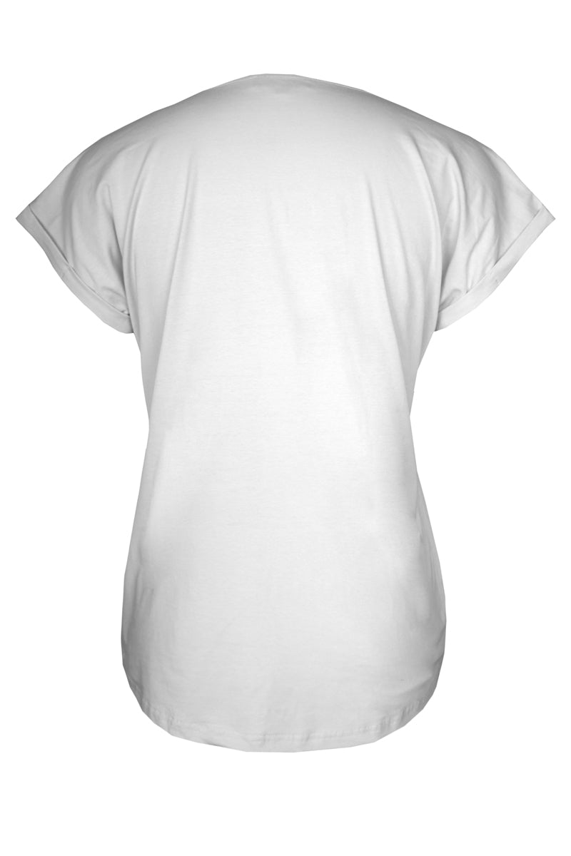 Cafe Latte V Neck White CLM476