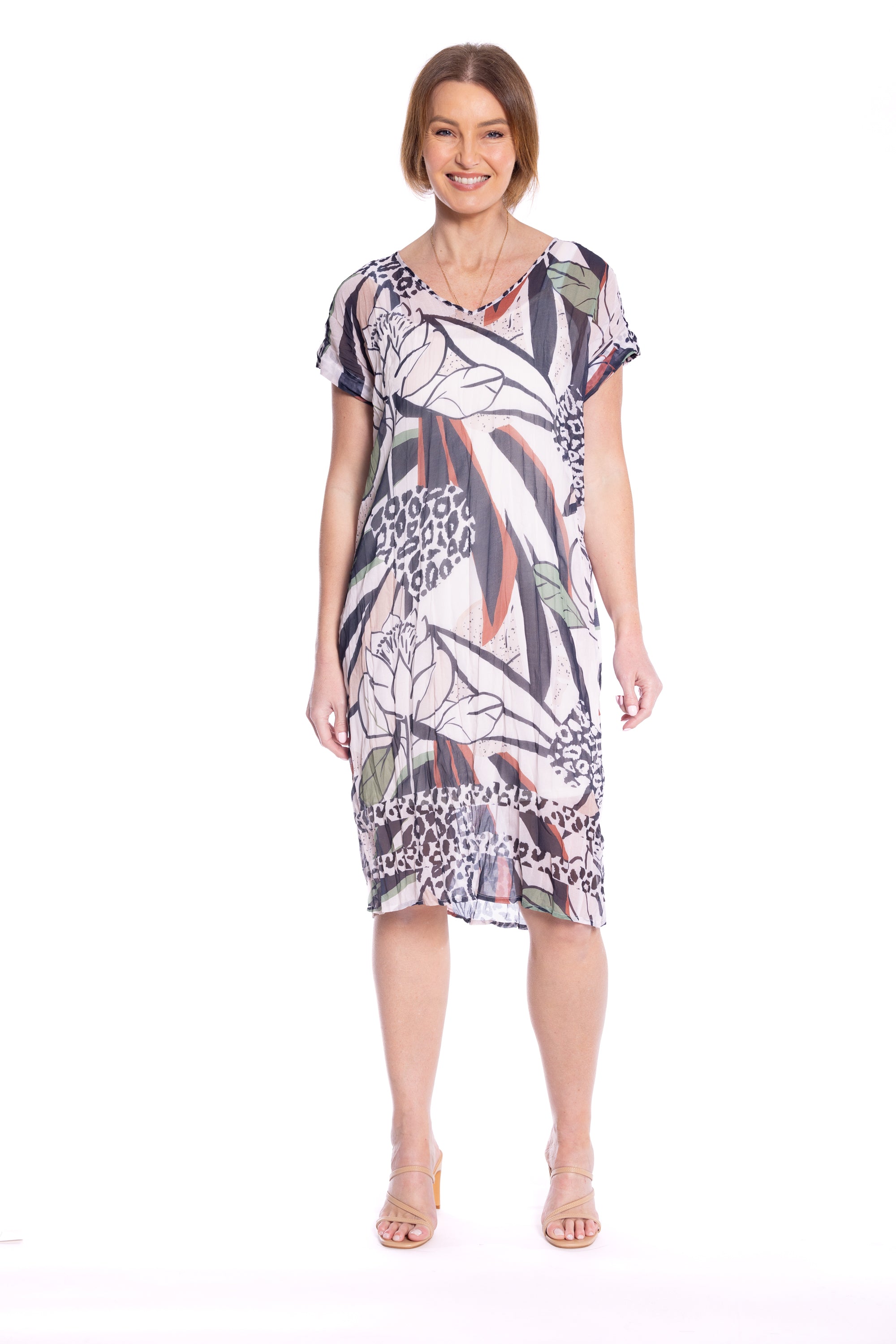Cafe Latte Collage Dress CLM480