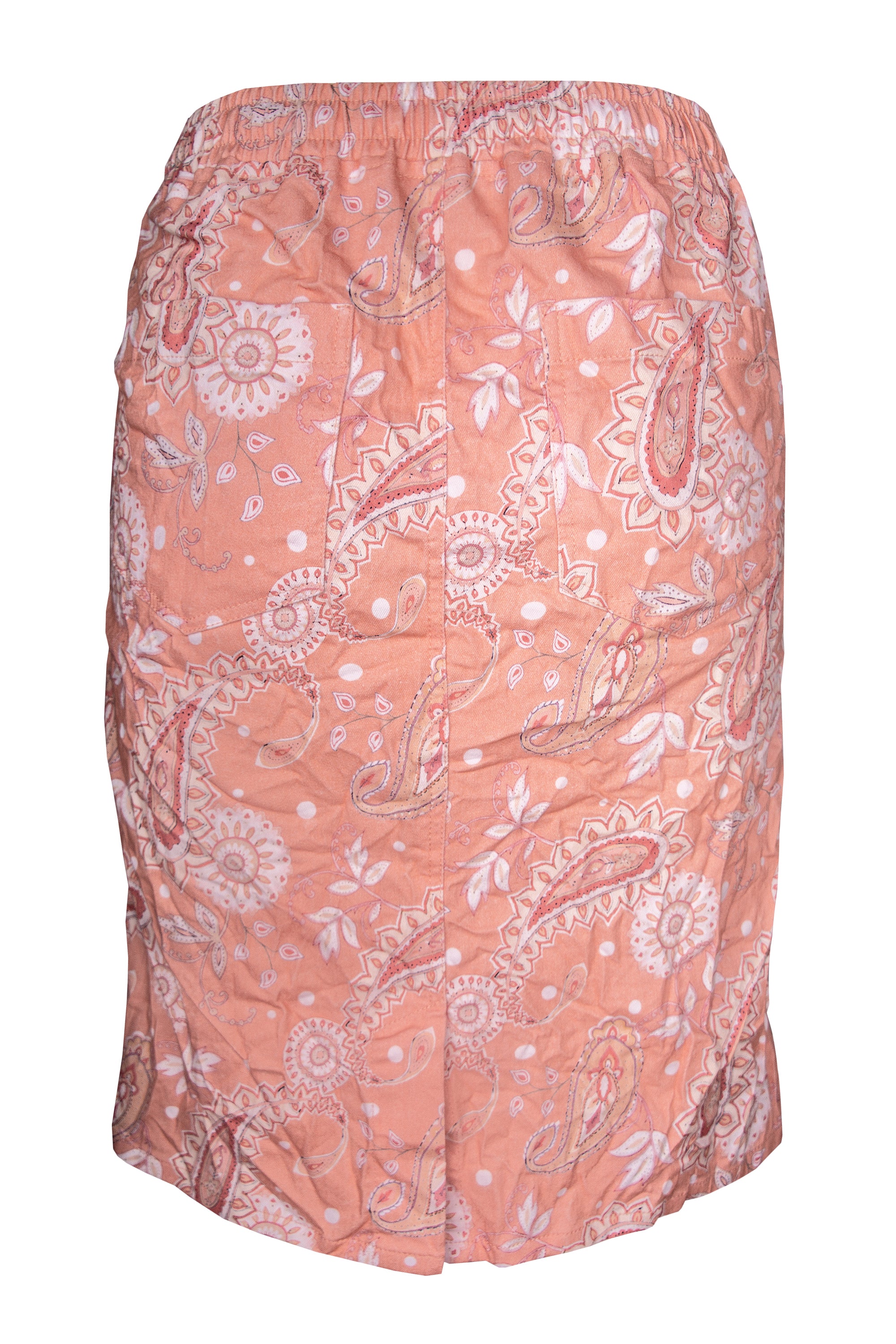 Cafe Latte Peach Paisley Skirt CLM497