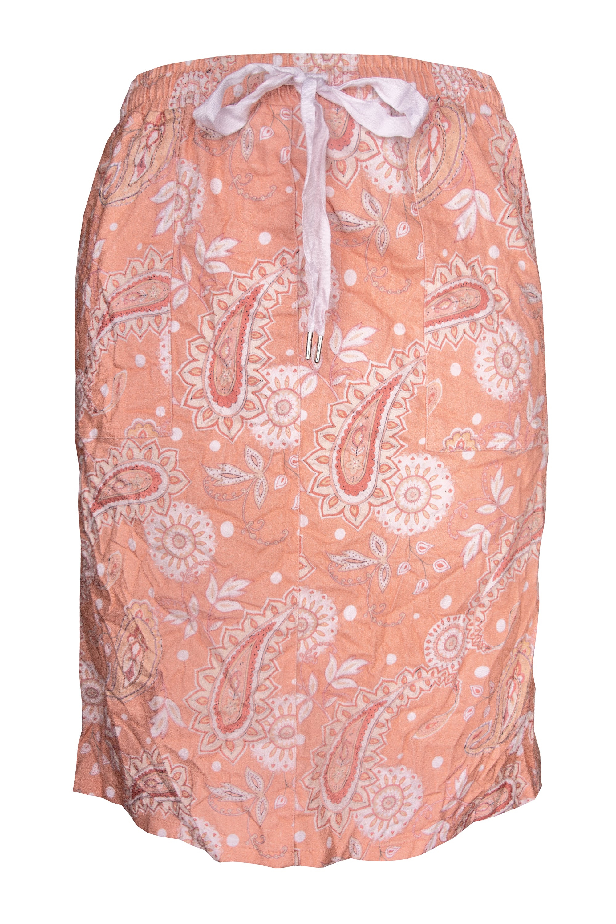 Cafe Latte Peach Paisley Skirt CLM497