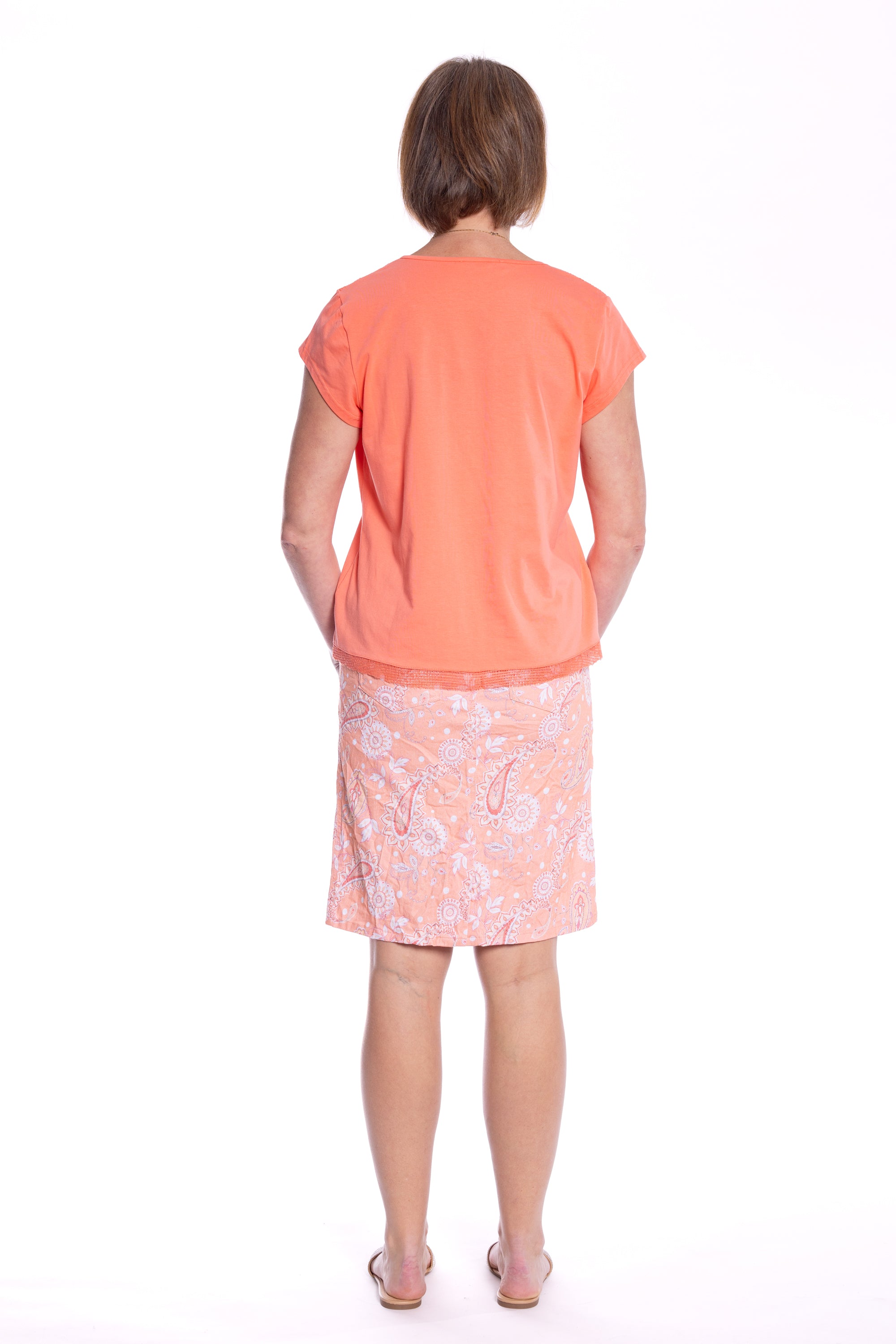 Cafe Latte Lace Peach T-shirt CLM499