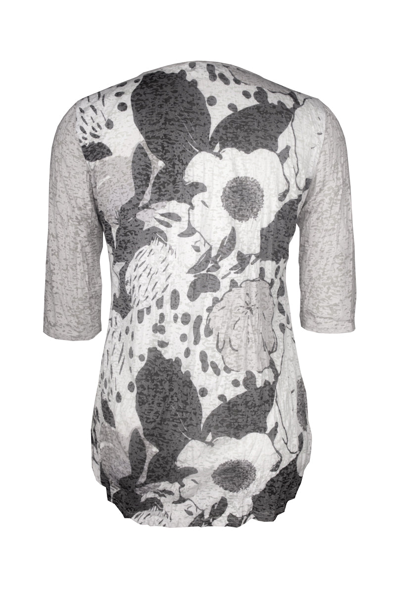 Cafe Latte Putty Flower Tunic Top CLM506