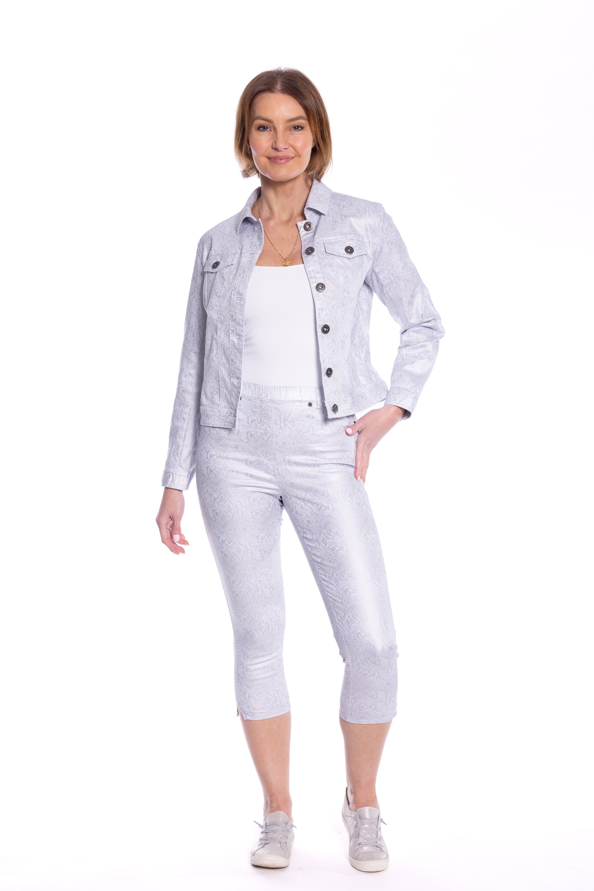Cafe Latte Silver Snake Jacket CLM508