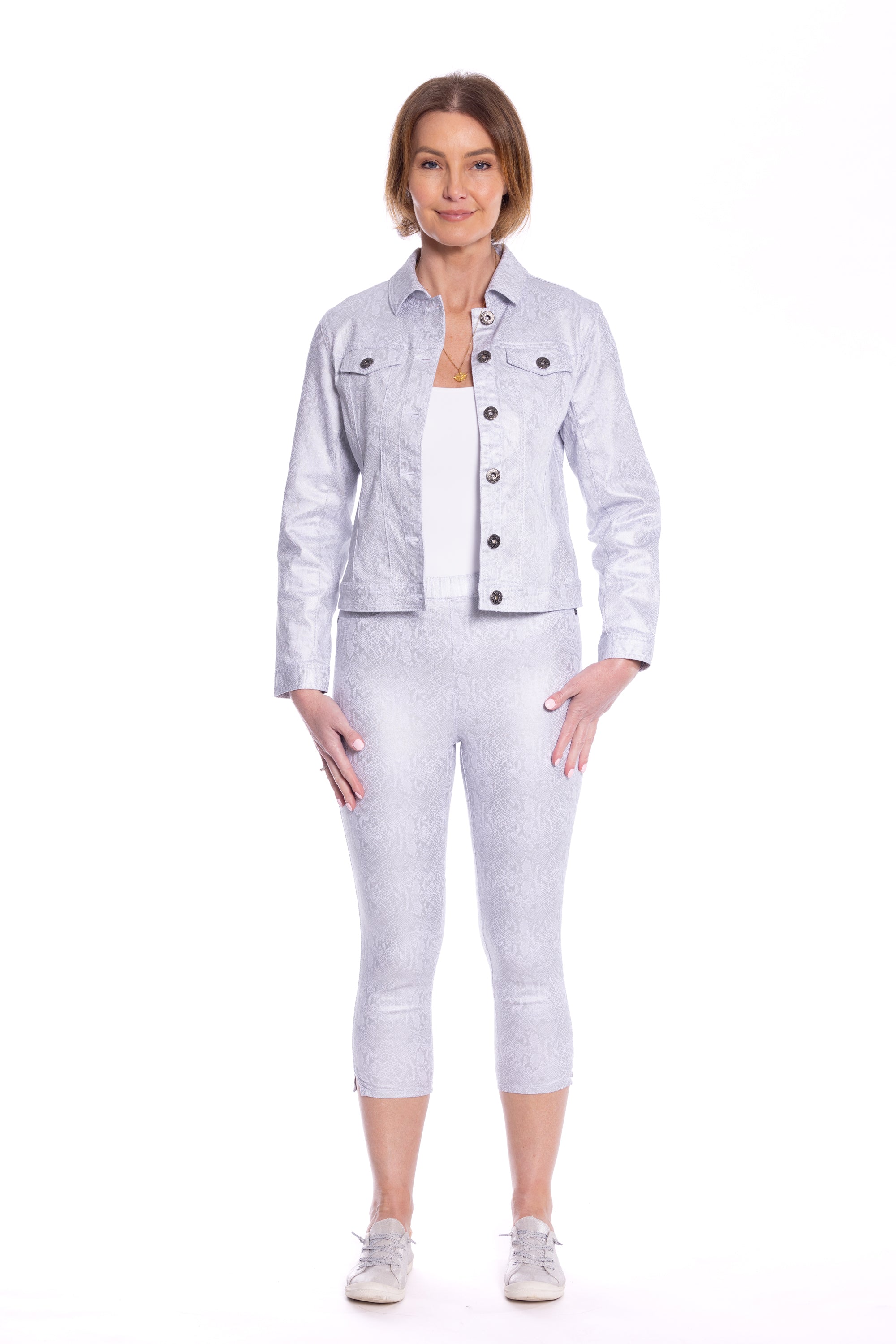 Cafe Latte Silver Snake Jacket CLM508