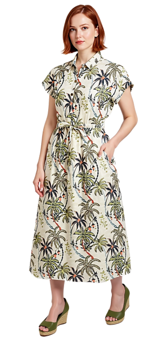 Cafe Latte Palm Dress CLM547