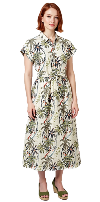 Cafe Latte Palm Dress CLM547