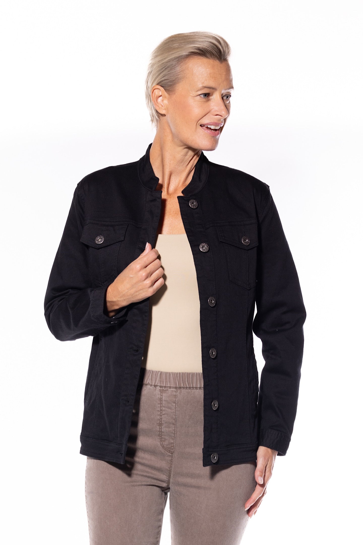 Cafe Latte Jacket Black CLM414