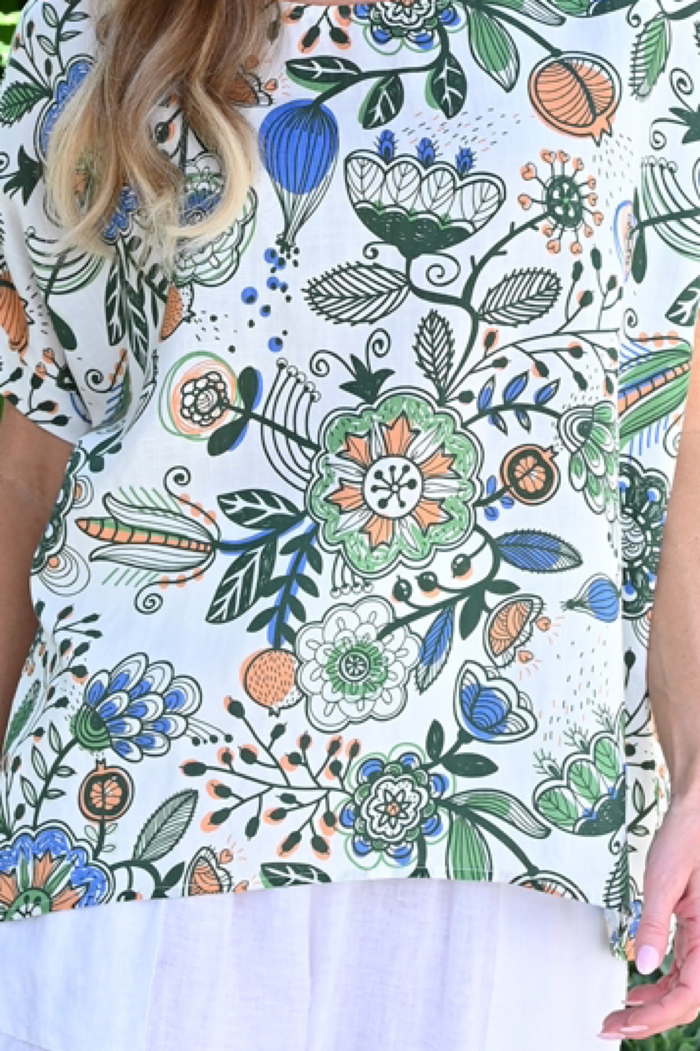 Cali & Co Green Floral CA24179-9