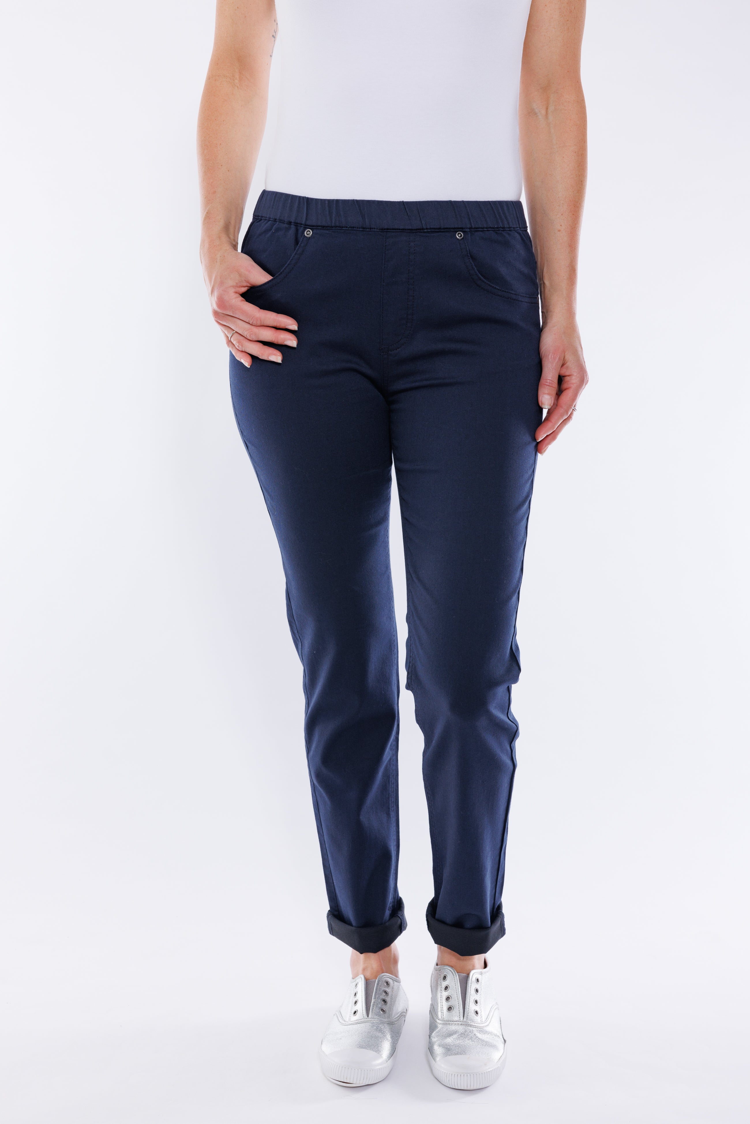 Cafe Latte Navy  Pant CLW556