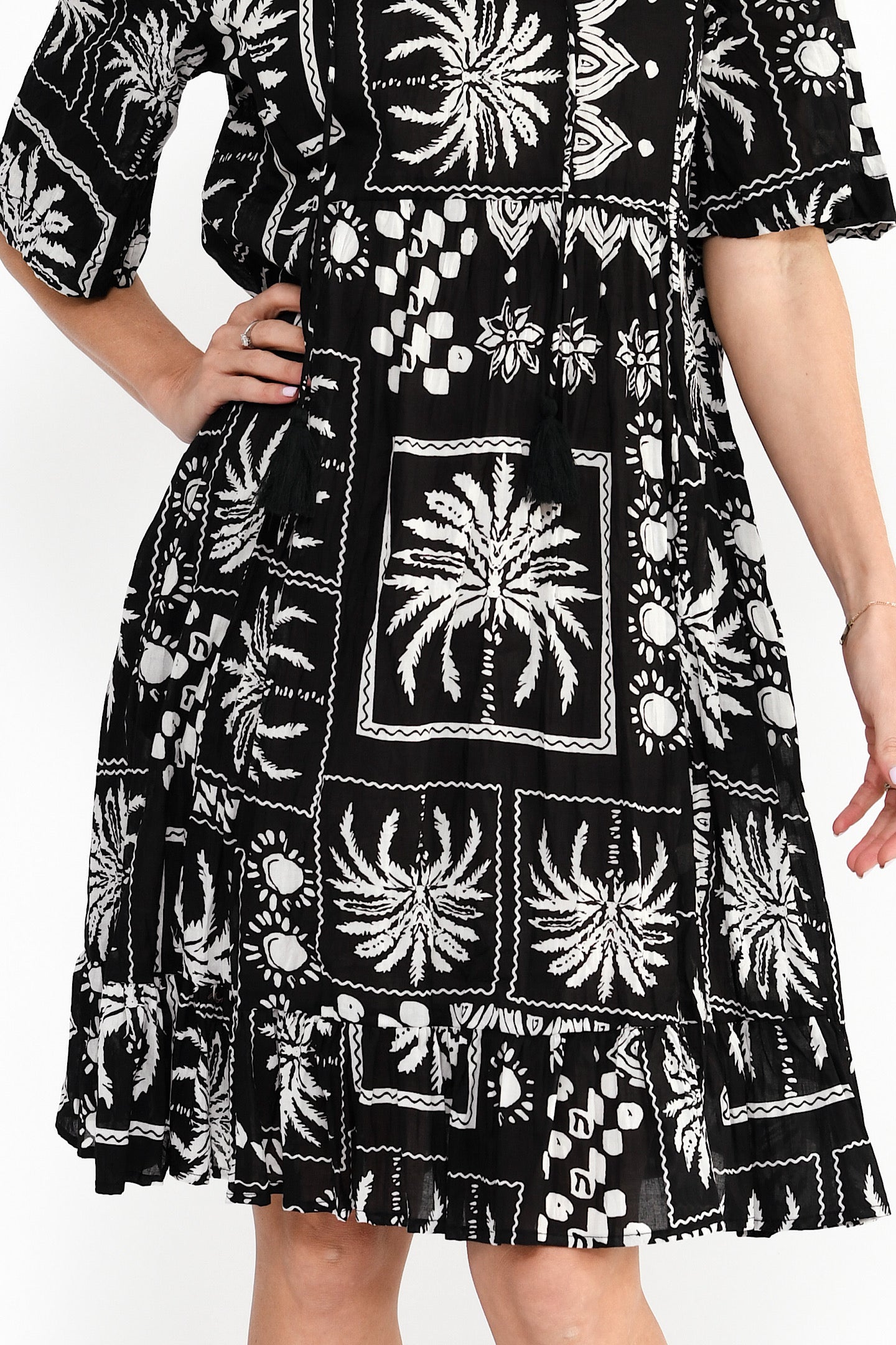 One Summer Colette Mono Border Coral