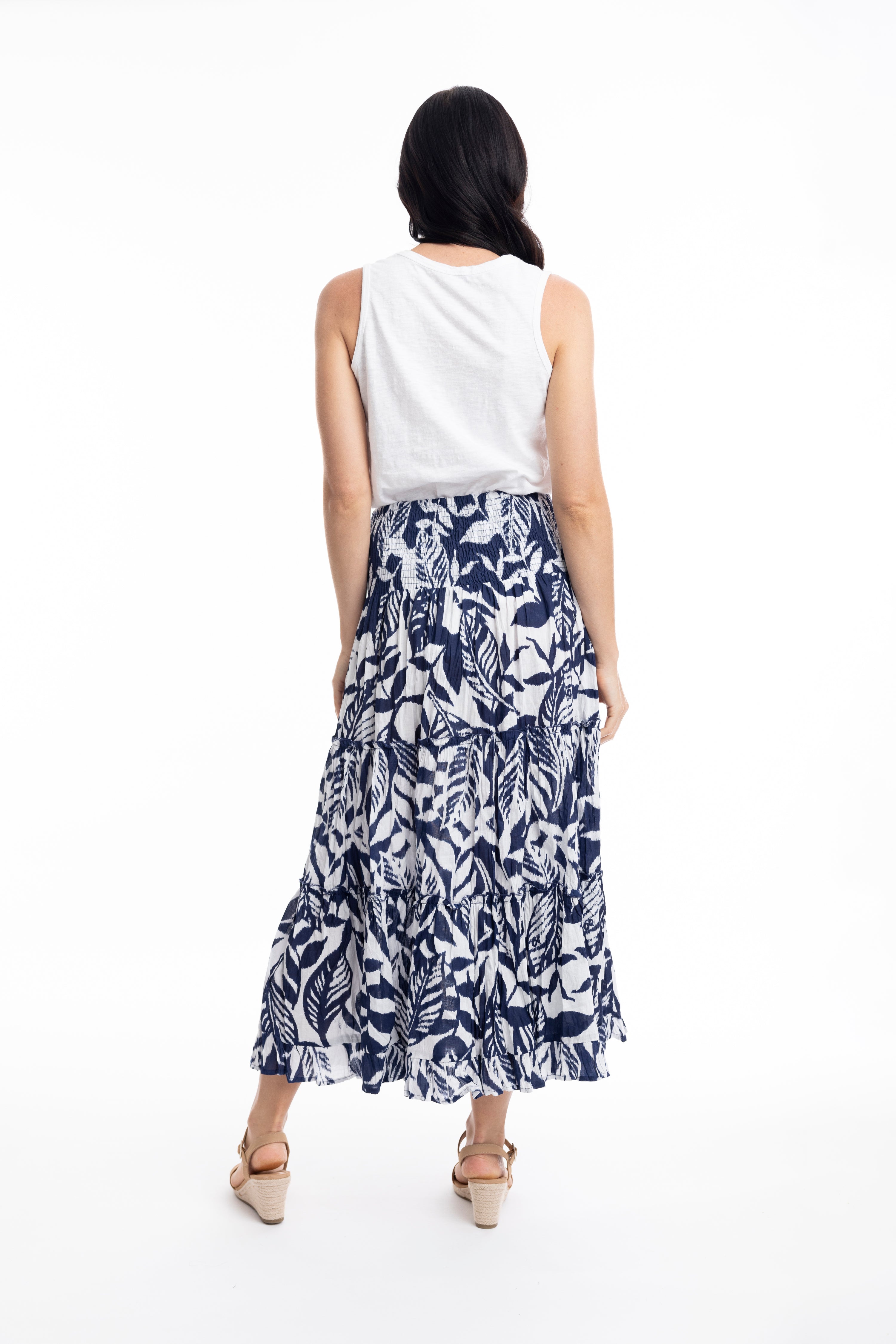 Orientique Hayman Navy Skirt 4534