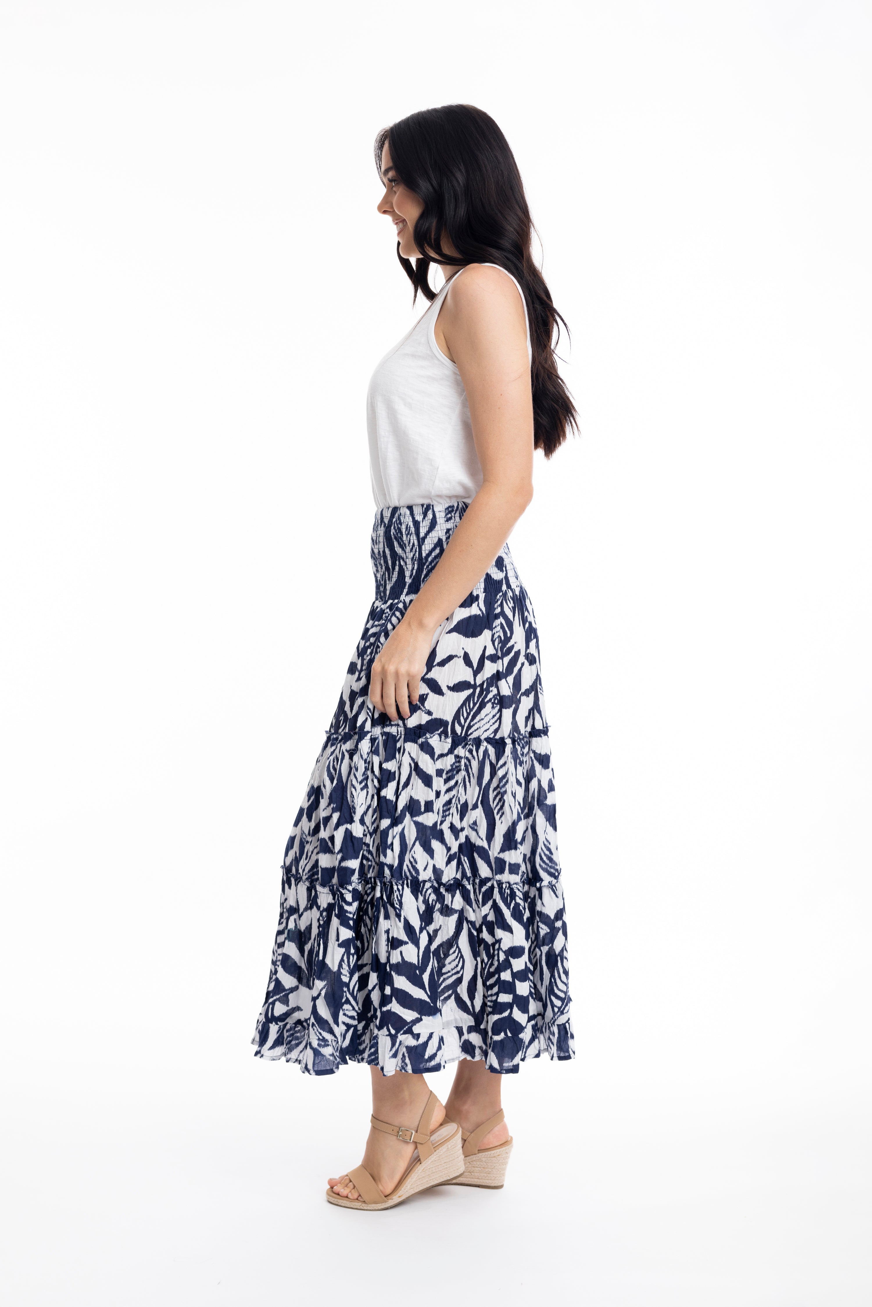 Orientique Hayman Navy Skirt 4534