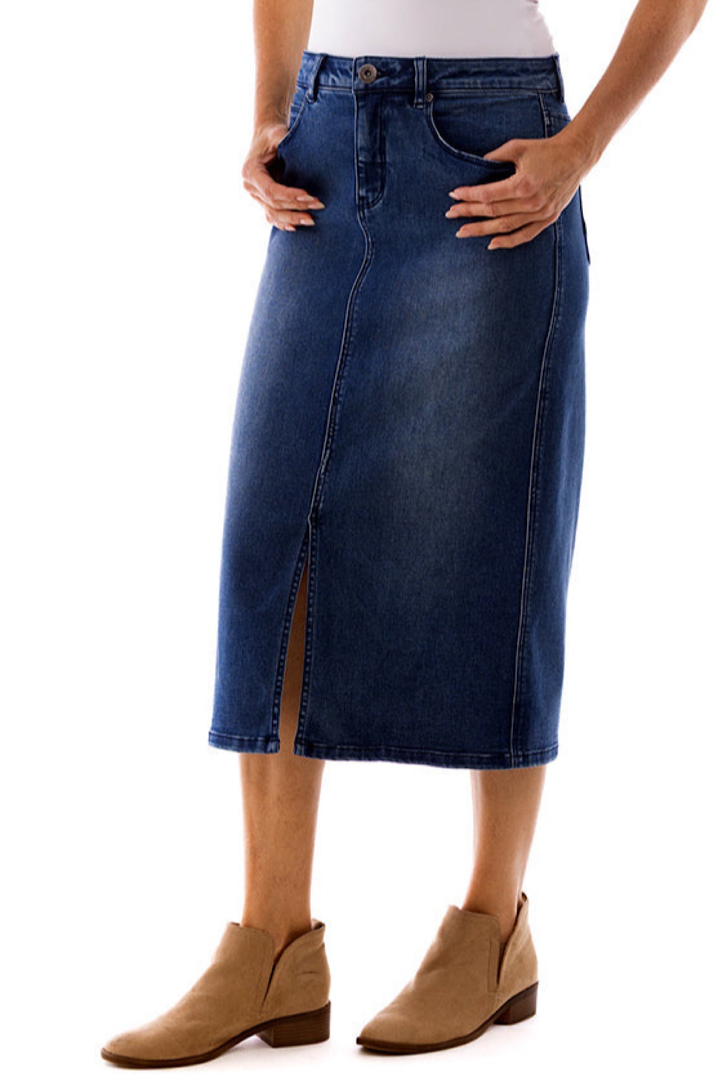 Cafe Latte Jean Skirt Denim CLM321