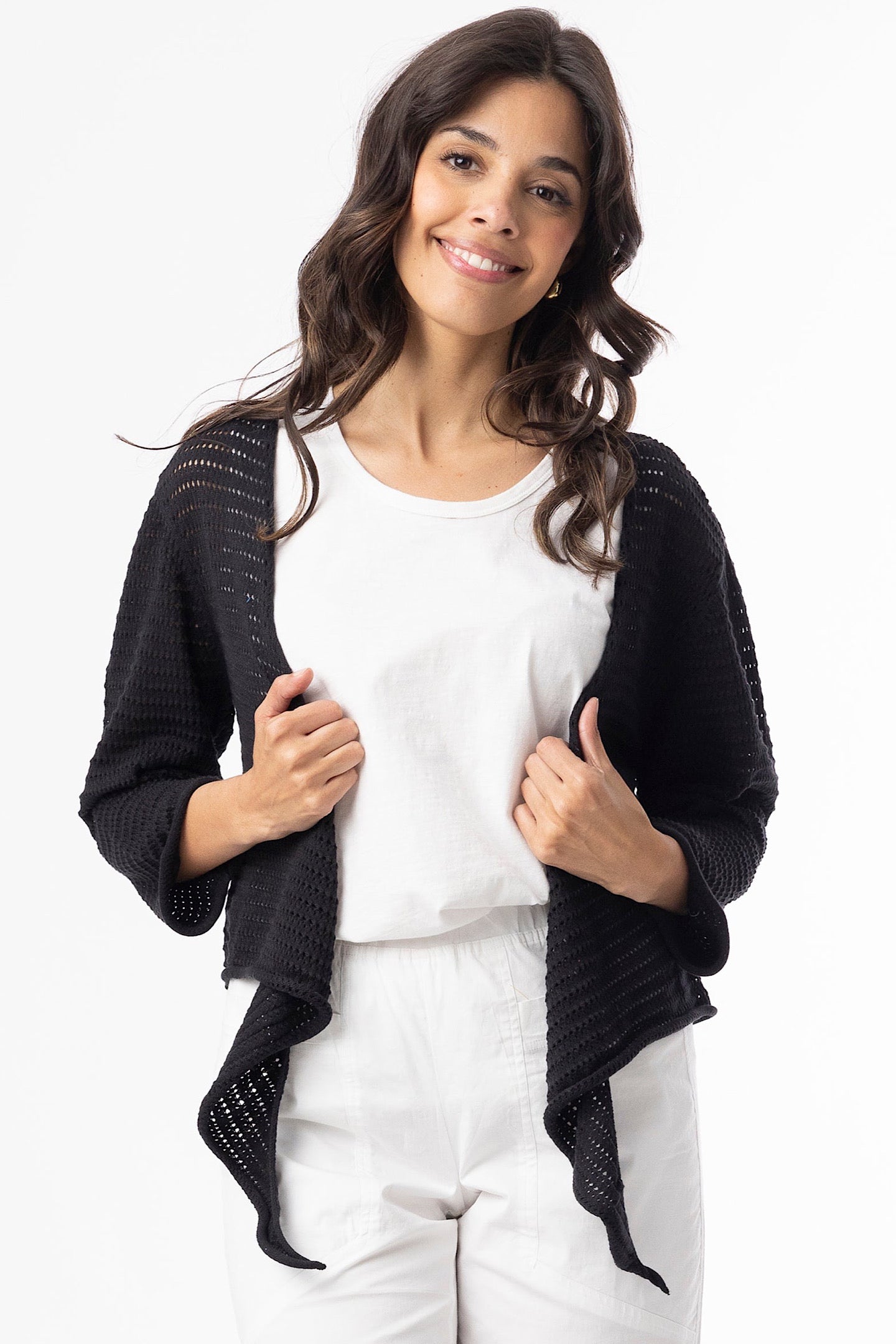 Orientique Black Knit Shrug