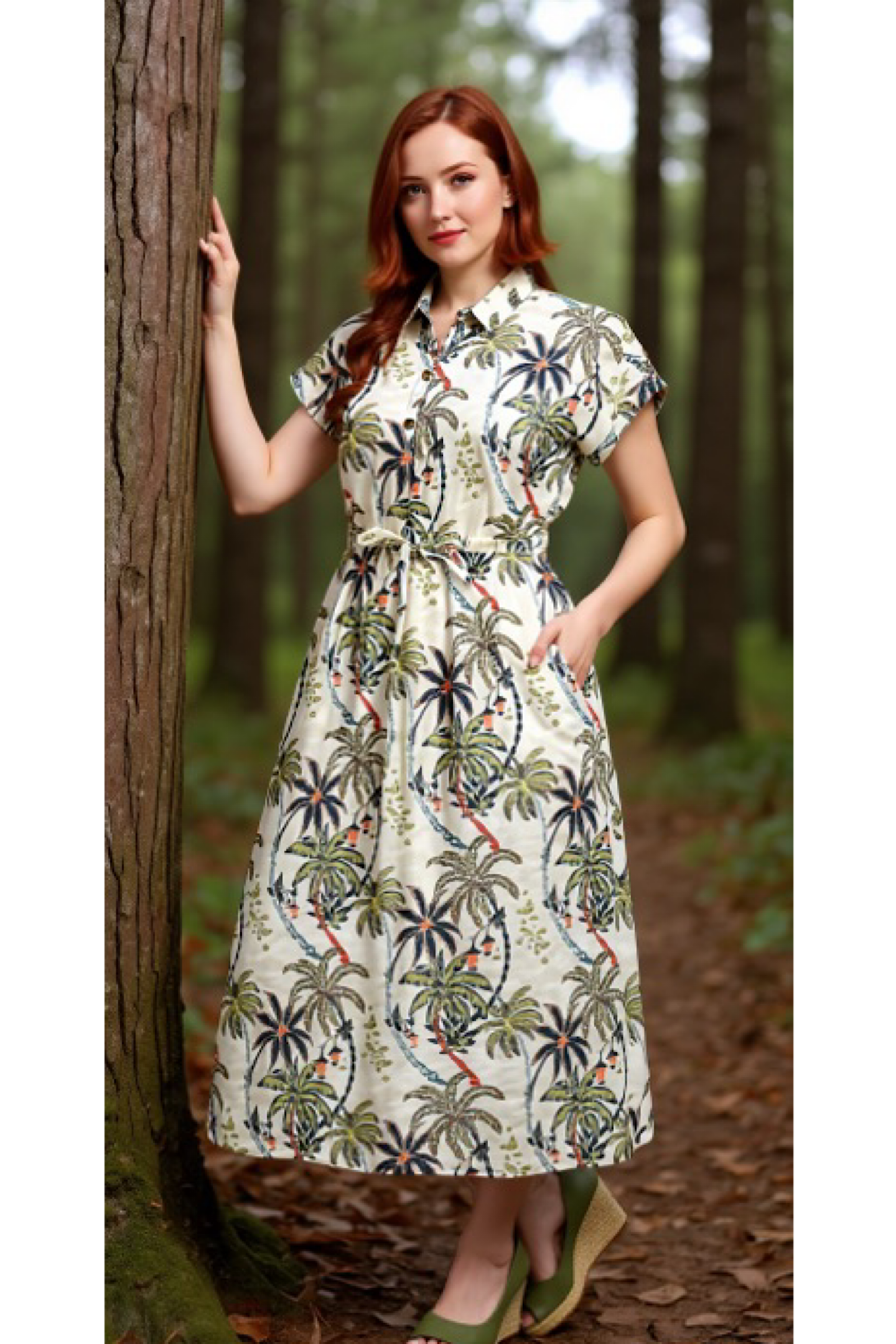 Cafe Latte Palm  Dress CLM547