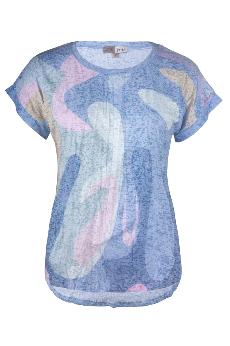 Cafe Latte Print Blue CLM436