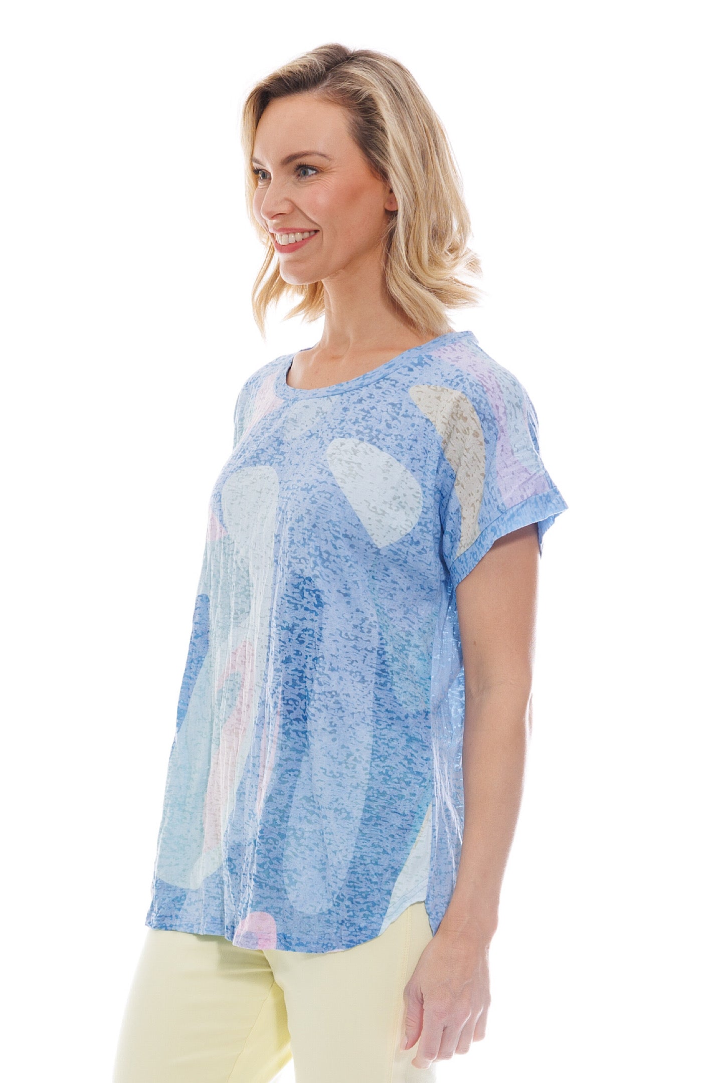 Cafe Latte Print Blue CLM436