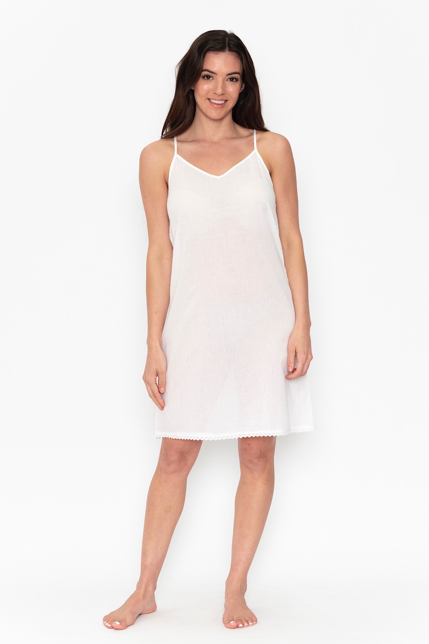 Orientique White Long Slip