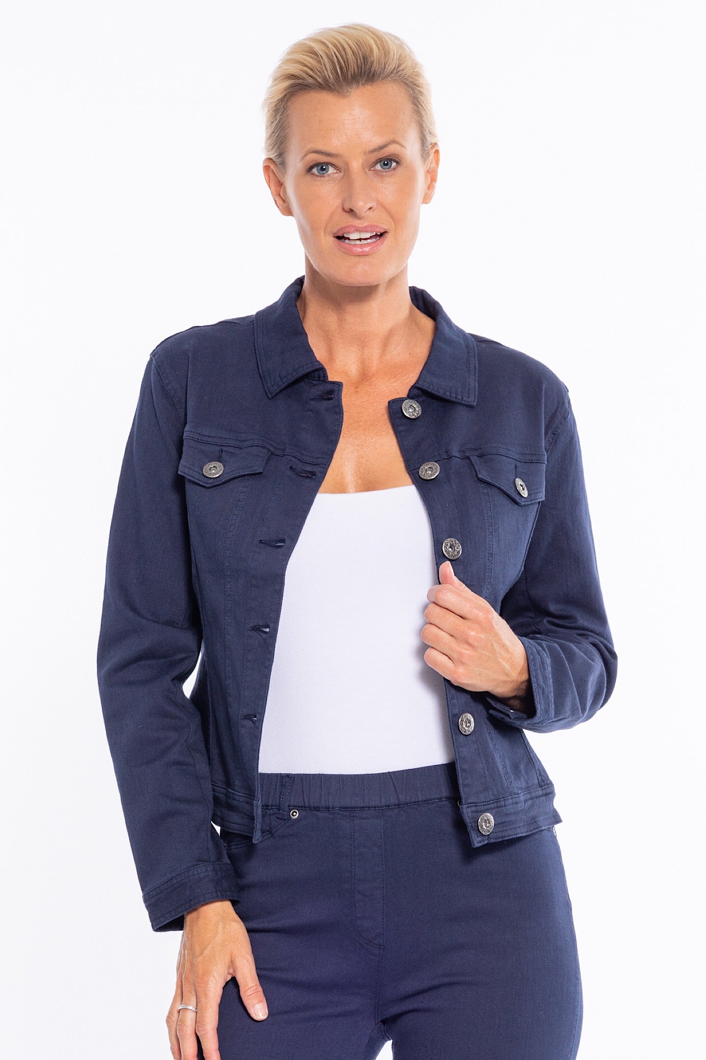 Cafe Latte Jacket Navy CLM117