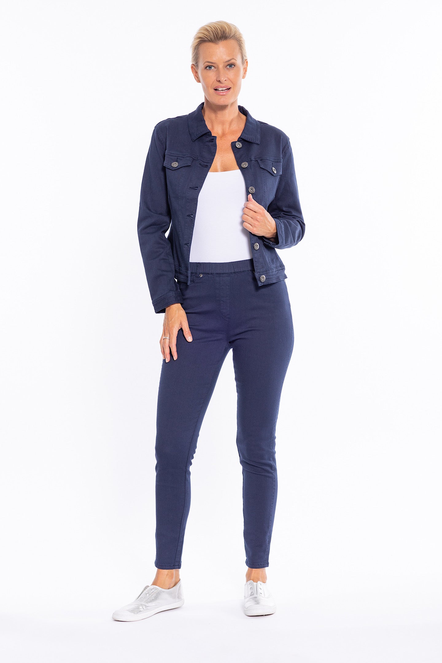 Cafe Latte Jacket Navy CLM117