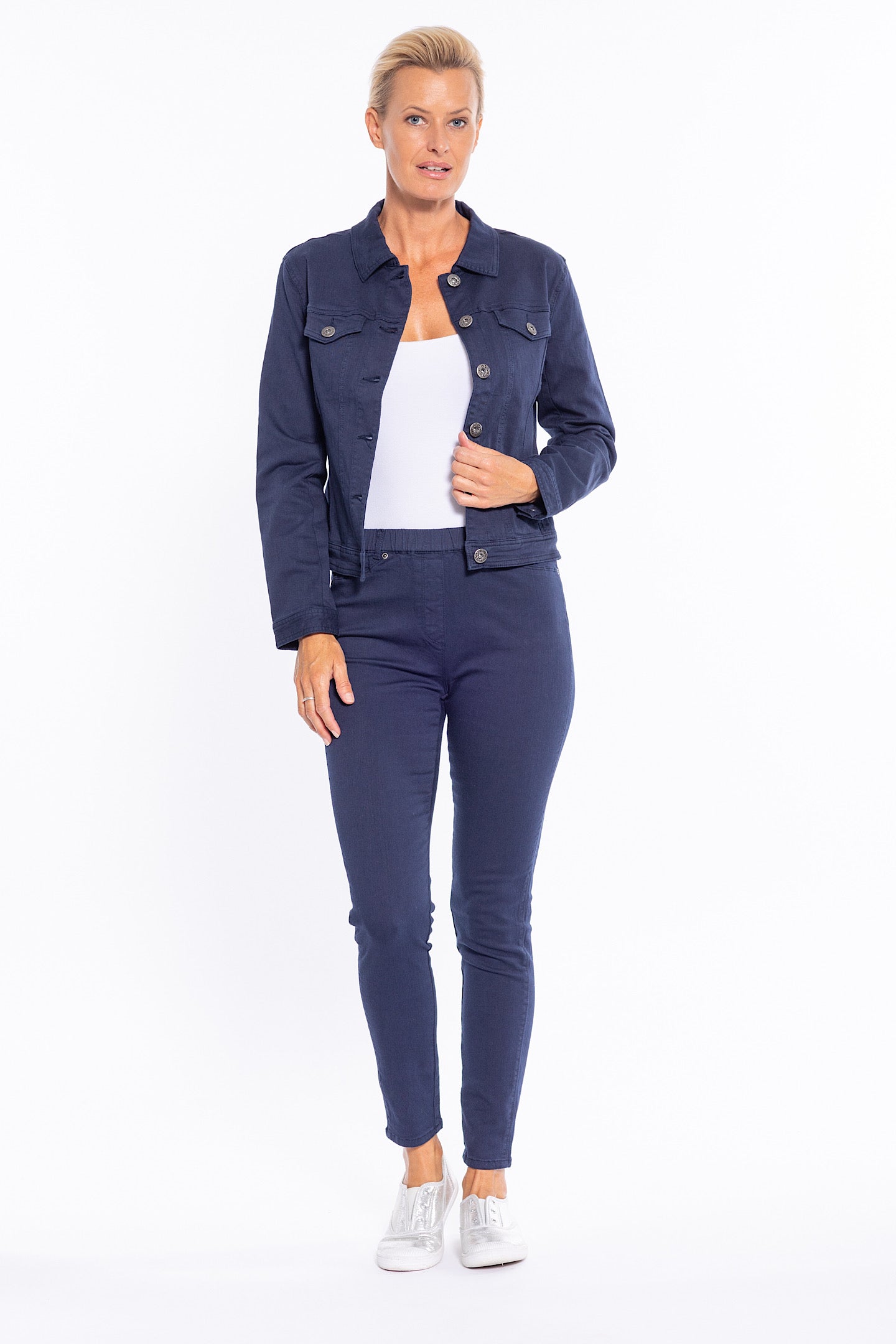 Cafe Latte Jacket Navy CLM117
